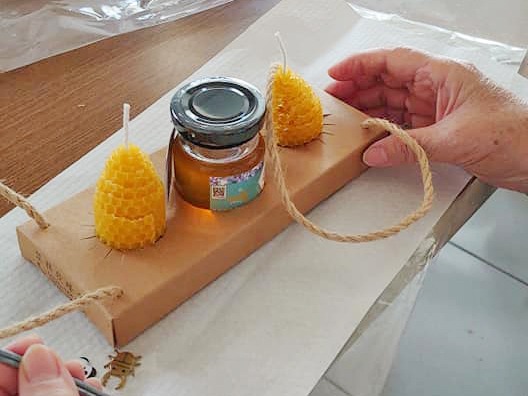 蜂巢蠟燭DIY